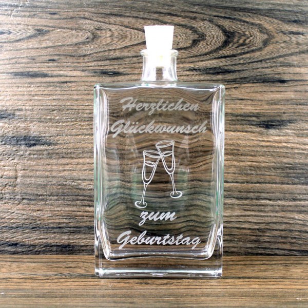 Flasche Herzlichen Glückwunsch zum Geburtstag Flaschen Gravur