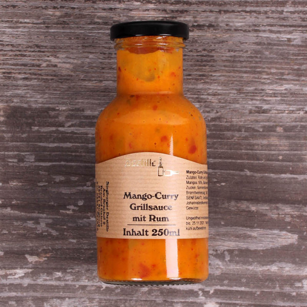 Mango Curry Grillsauce mit Rum