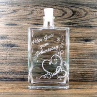 Flasche zum Geburtstag Herzen Flasche zum Geburtstag Herzen